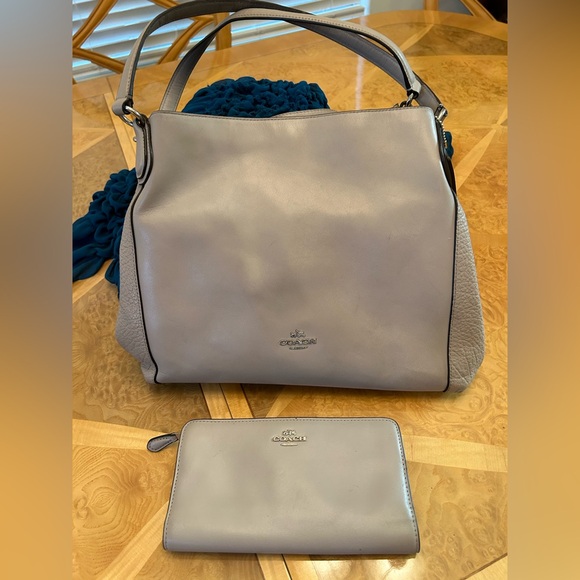 Coach Beige Leather Purse - Picture 1 of 9
